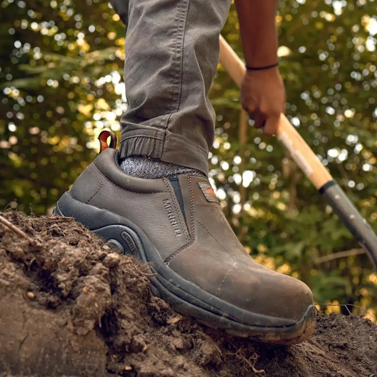 Jungle Moc Leather Hi-Vis Carbon Fiber Static Dissipative 10 Low Wide Width